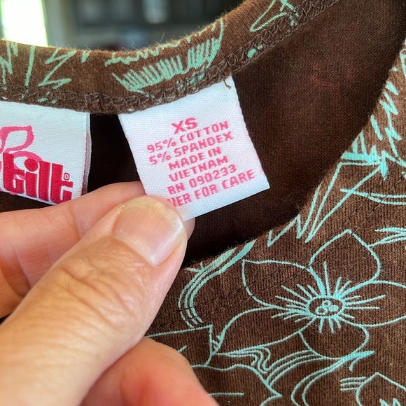 Baby Tee Tropical Tank Coffee Bean Brown - Picture 5 of 11